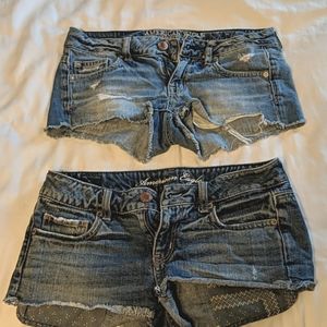 American eagle jean shorts 2 pairs